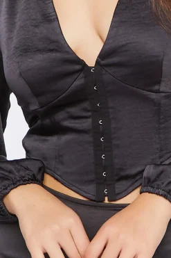 Satin Bustier Crop Top