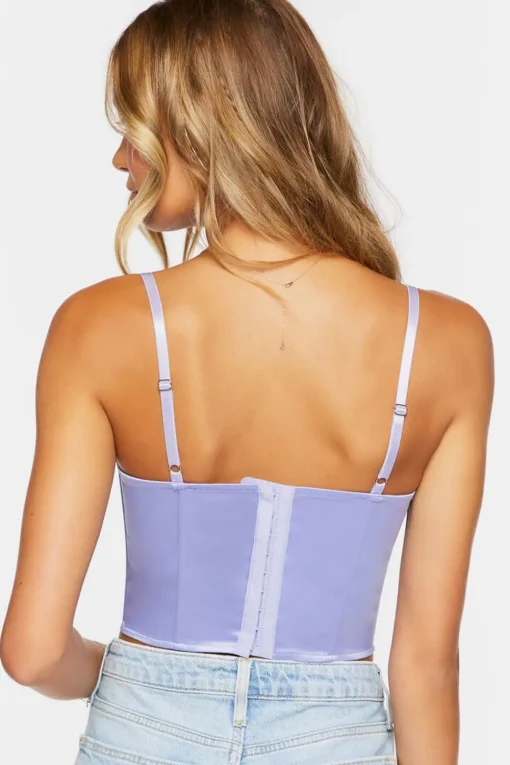 Satin Bustier Cropped Cami