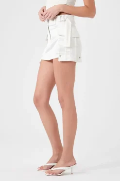 Satin Cargo Mini Skirt