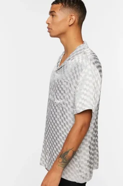 Satin Checkered Shirt