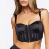 Satin Corset Crop Top