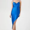 Satin Cowl Slip Dress