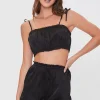 Satin Cropped Cami & Shorts Pajama Set