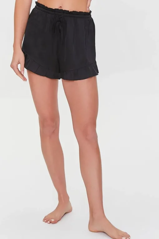 Satin Cropped Cami & Shorts Pajama Set