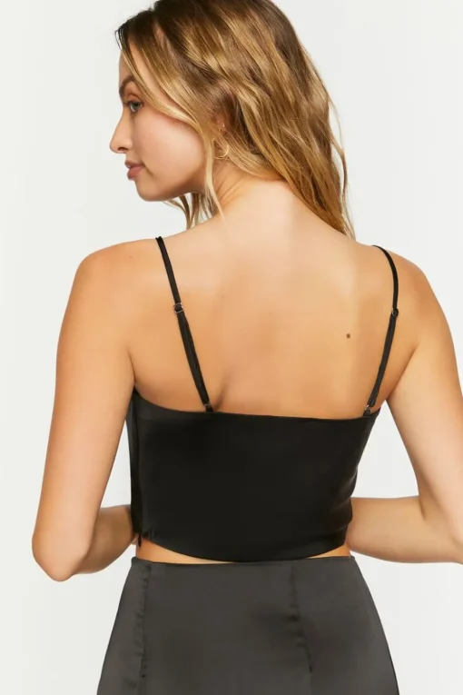 Satin Cropped Corset Cami