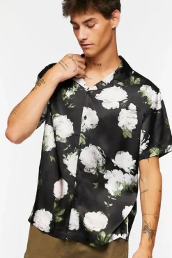 Satin Floral Print Shirt