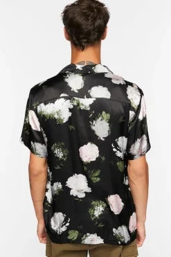 Satin Floral Print Shirt