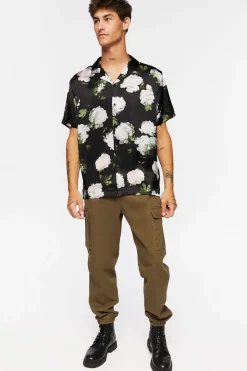 Satin Floral Print Shirt