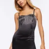 Satin Fringe Mini Dress