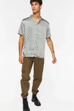 Satin Geo Print Shirt