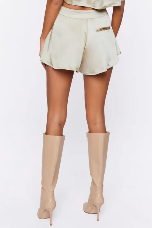 Satin High-Rise Shorts
