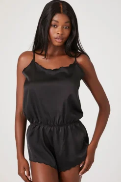 Satin Lingerie Romper