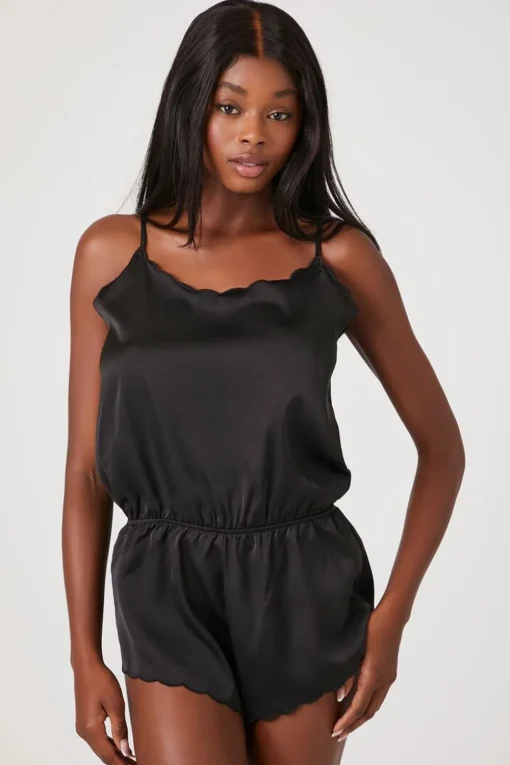 Satin Lingerie Romper