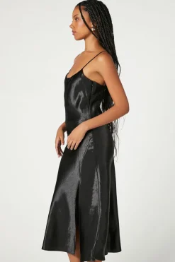 Satin Midi Cami Slip Dress