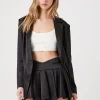 Satin Notched Lapel Blazer