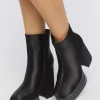 Satin Platform Booties