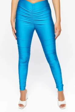 Satin Ruched Leggings