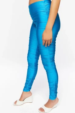 Satin Ruched Leggings