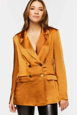 Satin Split-Sleeve Blazer