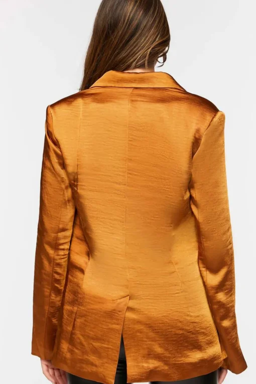 Satin Split-Sleeve Blazer