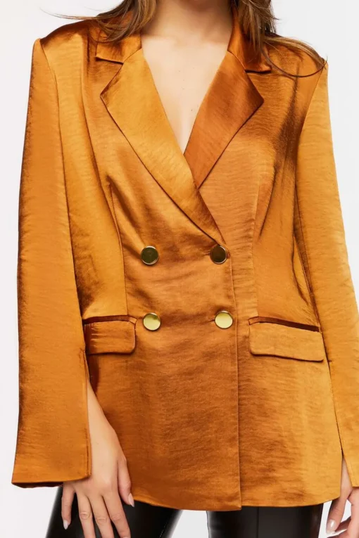 Satin Split-Sleeve Blazer