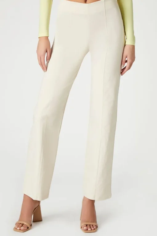 Satin Straight-Leg Trousers