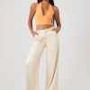 Satin Wide-Leg Pants