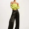 Satin Wide-Leg Pants