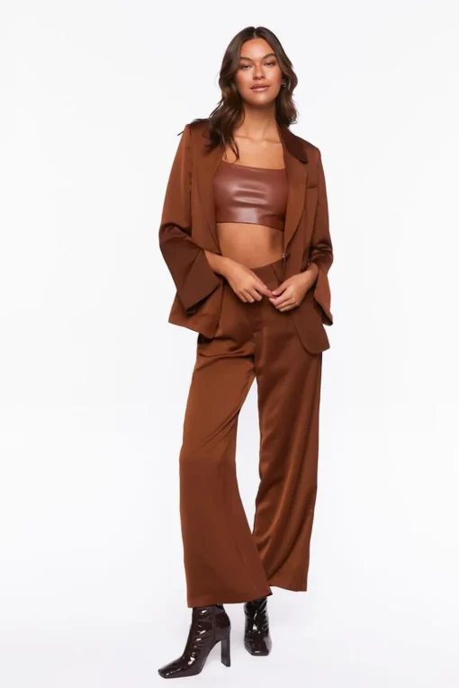 Satin Wide-Leg Pants