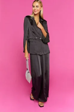 Satin Wide-Leg Pants