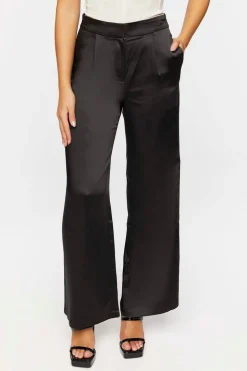Satin Wide-Leg Pants