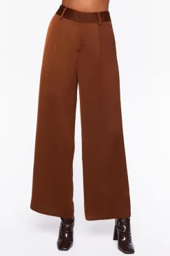 Satin Wide-Leg Pants