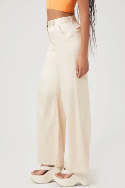 Satin Wide-Leg Pants