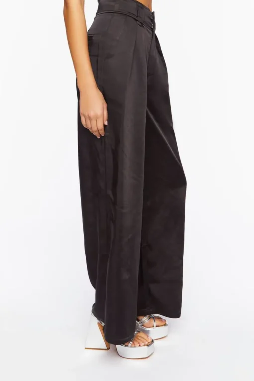 Satin Wide-Leg Pants
