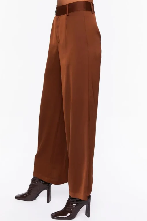 Satin Wide-Leg Pants
