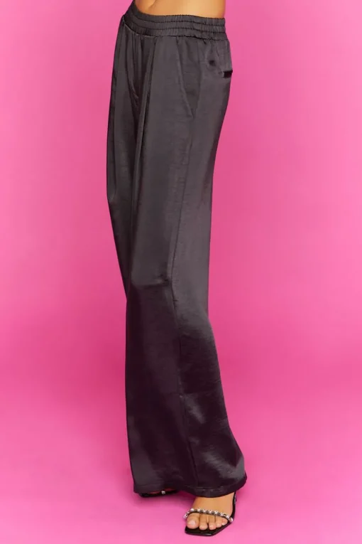 Satin Wide-Leg Pants