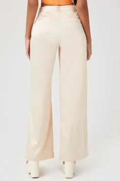 Satin Wide-Leg Pants