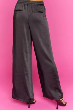 Satin Wide-Leg Pants