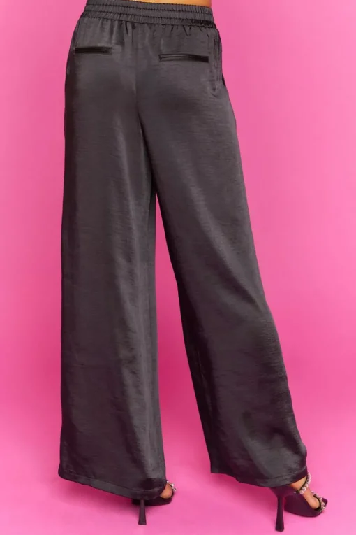 Satin Wide-Leg Pants