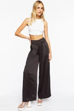 Satin Wide-Leg Pants