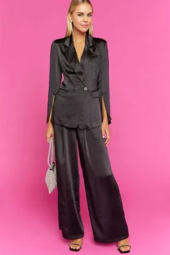 Satin Wide-Leg Pants