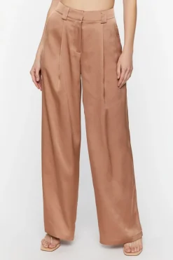 Satin Wide-Leg Trousers