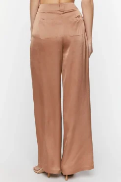 Satin Wide-Leg Trousers