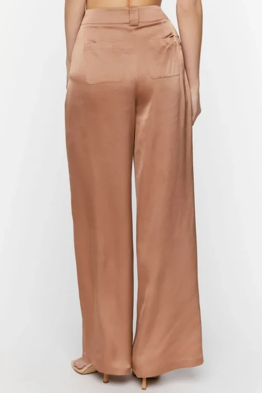 Satin Wide-Leg Trousers