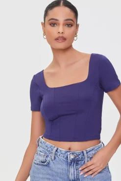 Seamed Crop Top