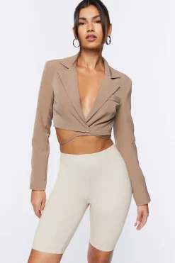 Seamed High-Rise Biker Shorts