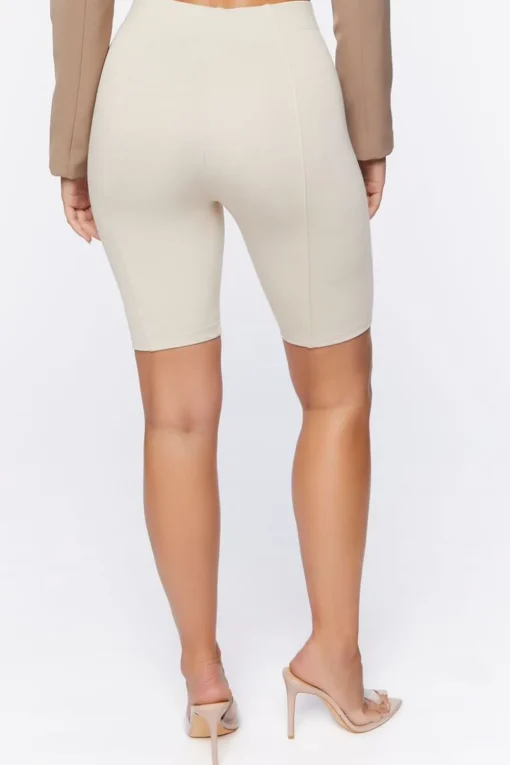 Seamed High-Rise Biker Shorts
