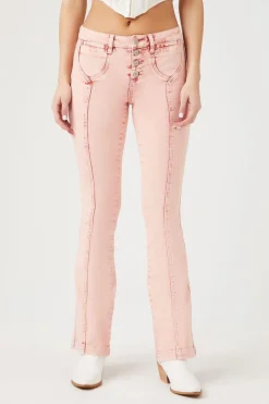 Seamed Mid-Rise Bootcut Jeans