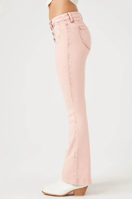 Seamed Mid-Rise Bootcut Jeans