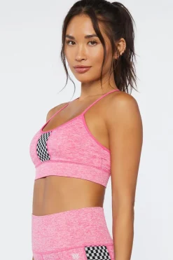 Seamless Checkered Sports Bra